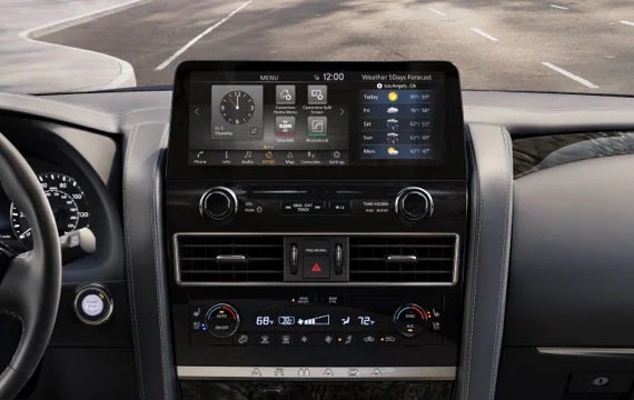 2023 Nissan Armada touchscreen and front console | Nissan City of Springfield in Springfield NJ