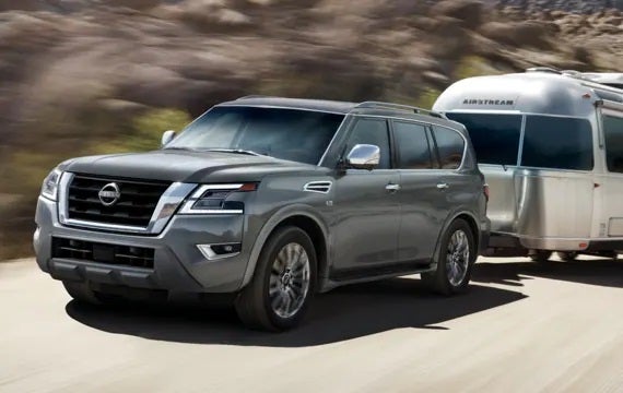 2023 Nissan Armada towing an airstream | Nissan City of Springfield in Springfield NJ