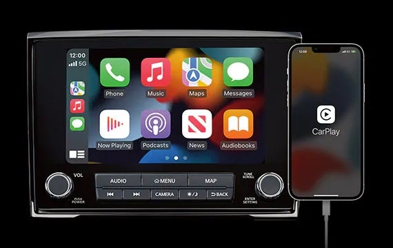 Stay connected with a standard 8" touch-screen display 2023 Nissan Titan | Nissan City of Springfield in Springfield NJ