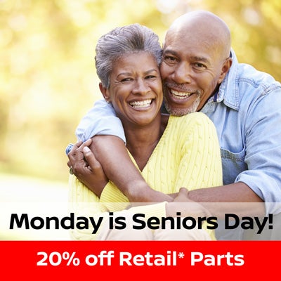 Seniors get 20% off parts every Monday